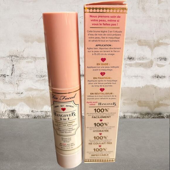 Too Faced Hangover 3-in-1 Replenishing Primer & Setting Spray NEW - Picture 2 of 4